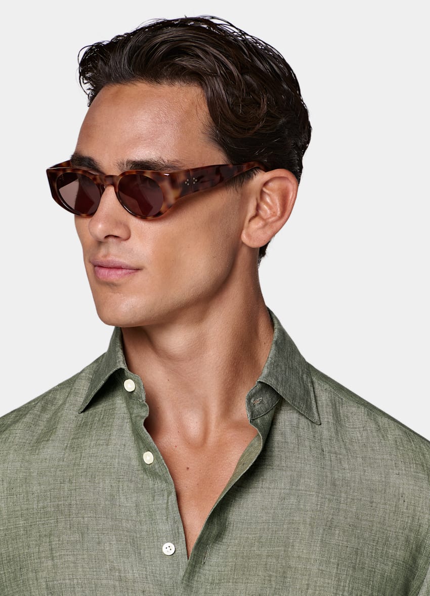 Green Linen Shirt