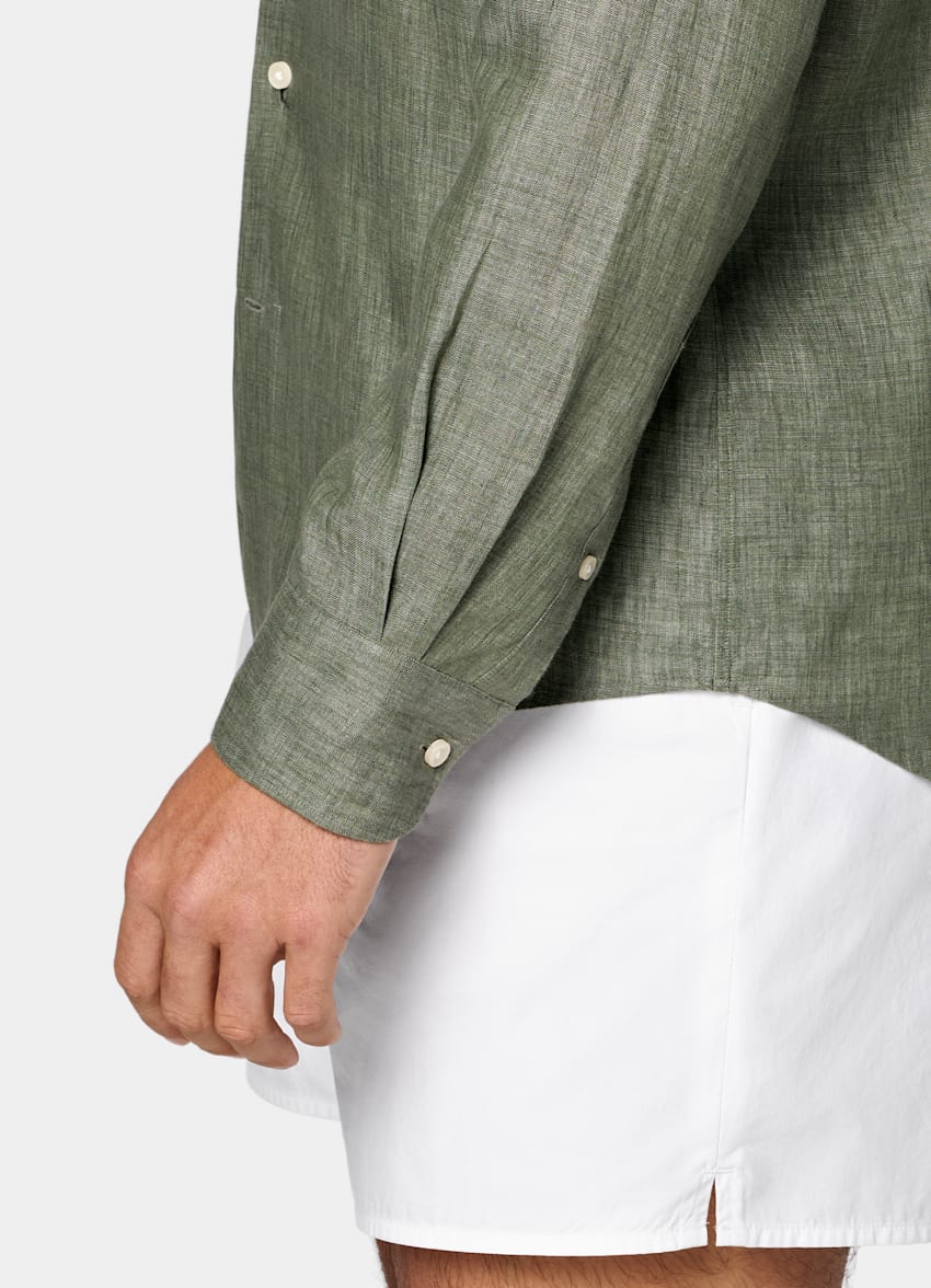 Green Linen Shirt