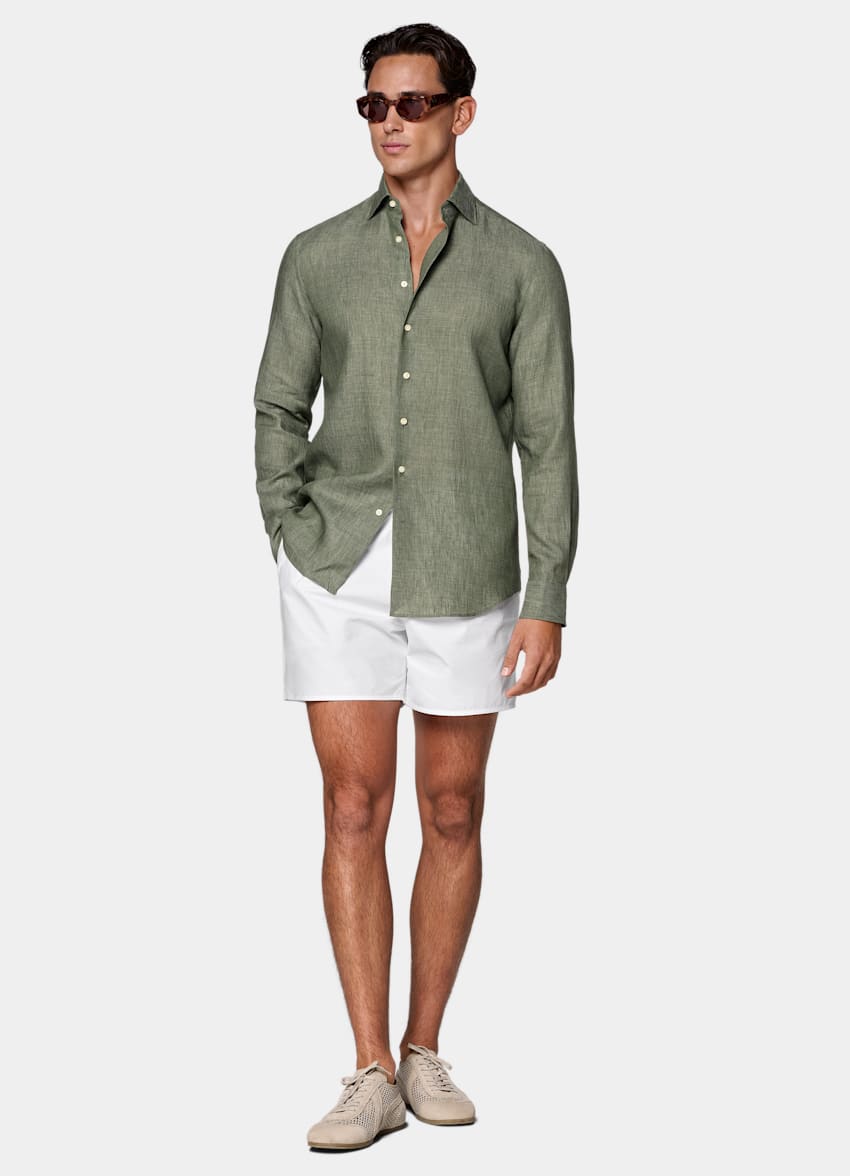 Green Linen Shirt