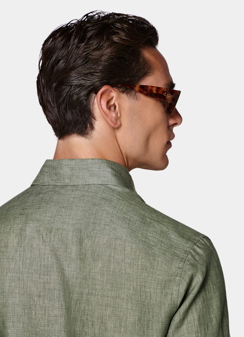 Green Linen Shirt