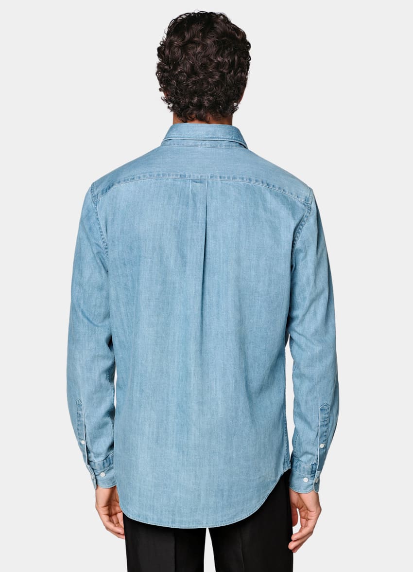 Mid Blue Denim Shirt