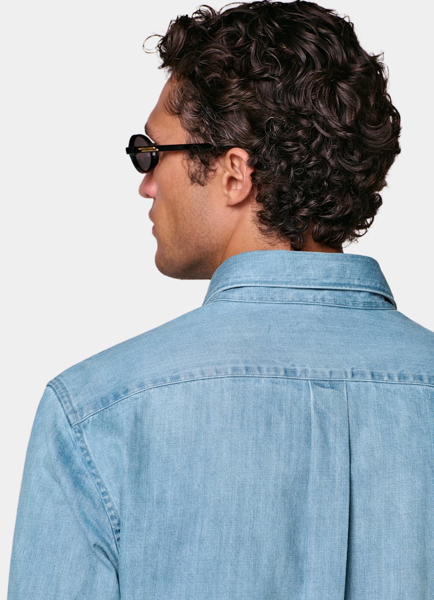 Mid Blue Denim Shirt