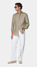Taupe Linen Shirt