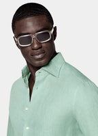 Mid Green Linen Shirt