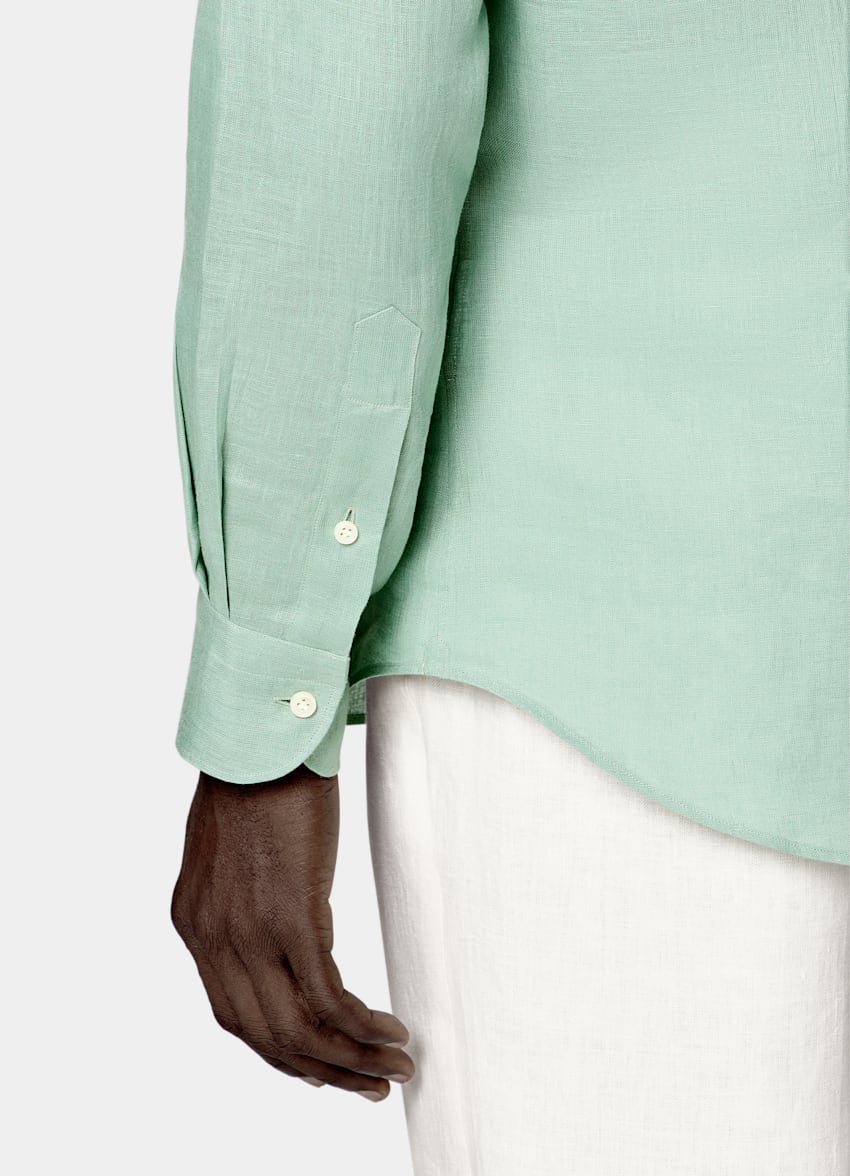 Mid Green Linen Shirt
