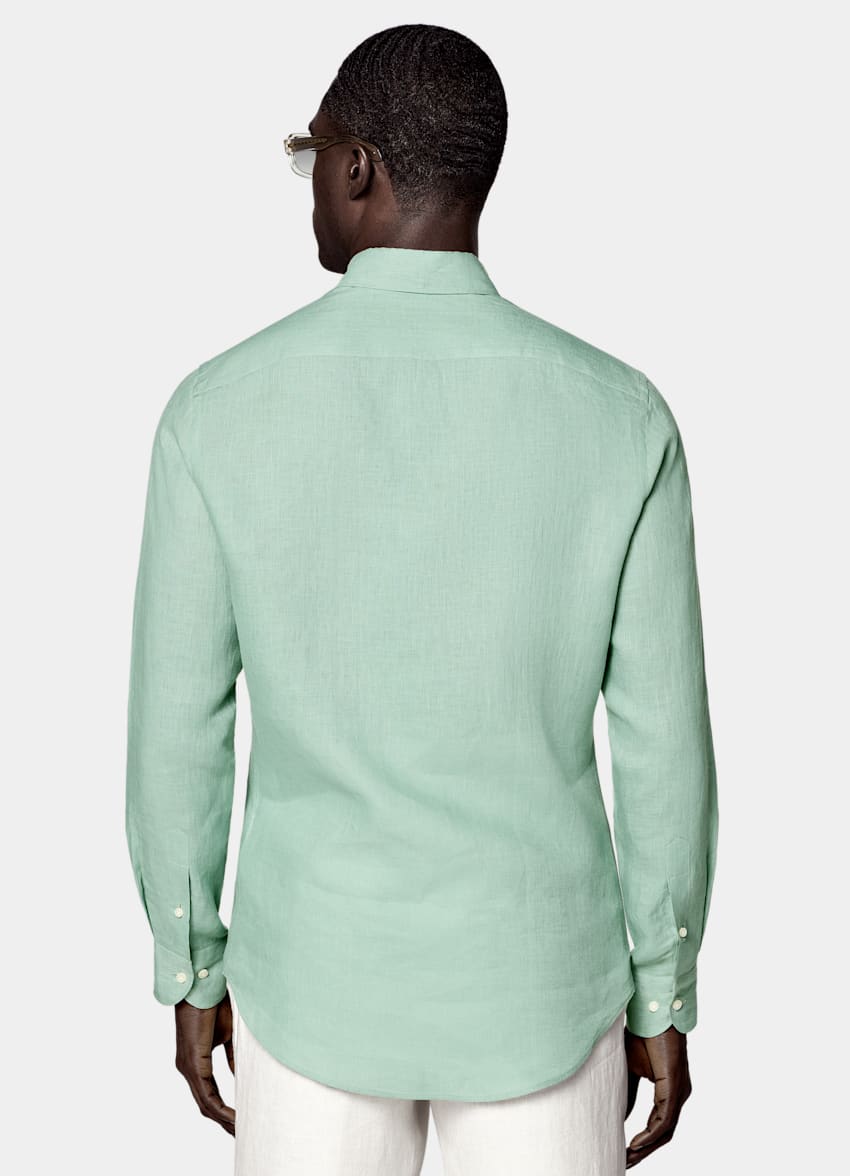 Mid Green Linen Shirt