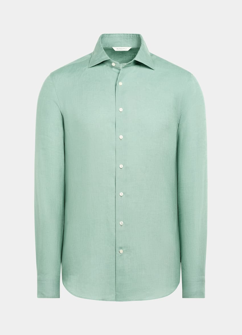 Mid Green Linen Shirt