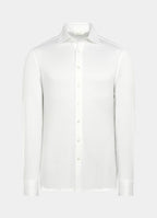 Off-White Knitted Cotton Silk Shirt