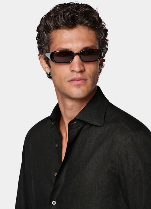 Black Linen Shirt
