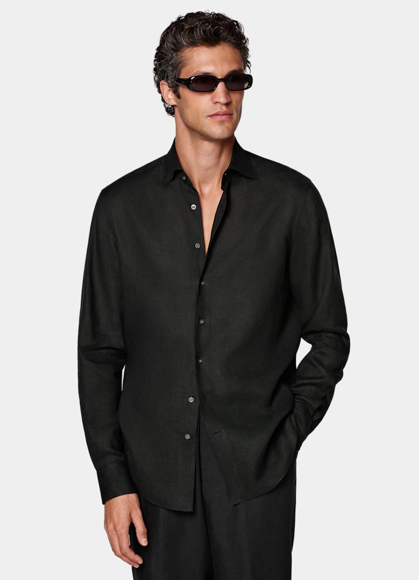 Black Linen Shirt