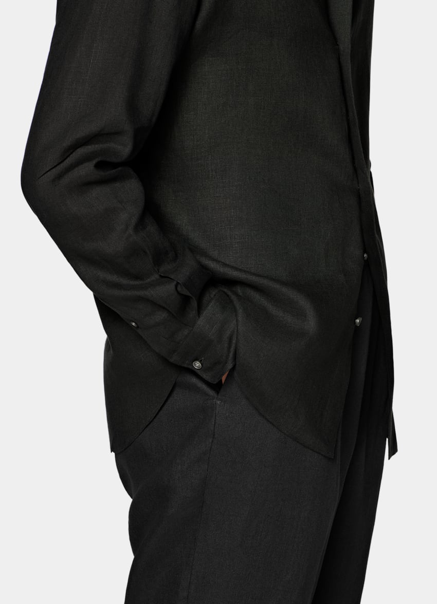 Black Linen Shirt