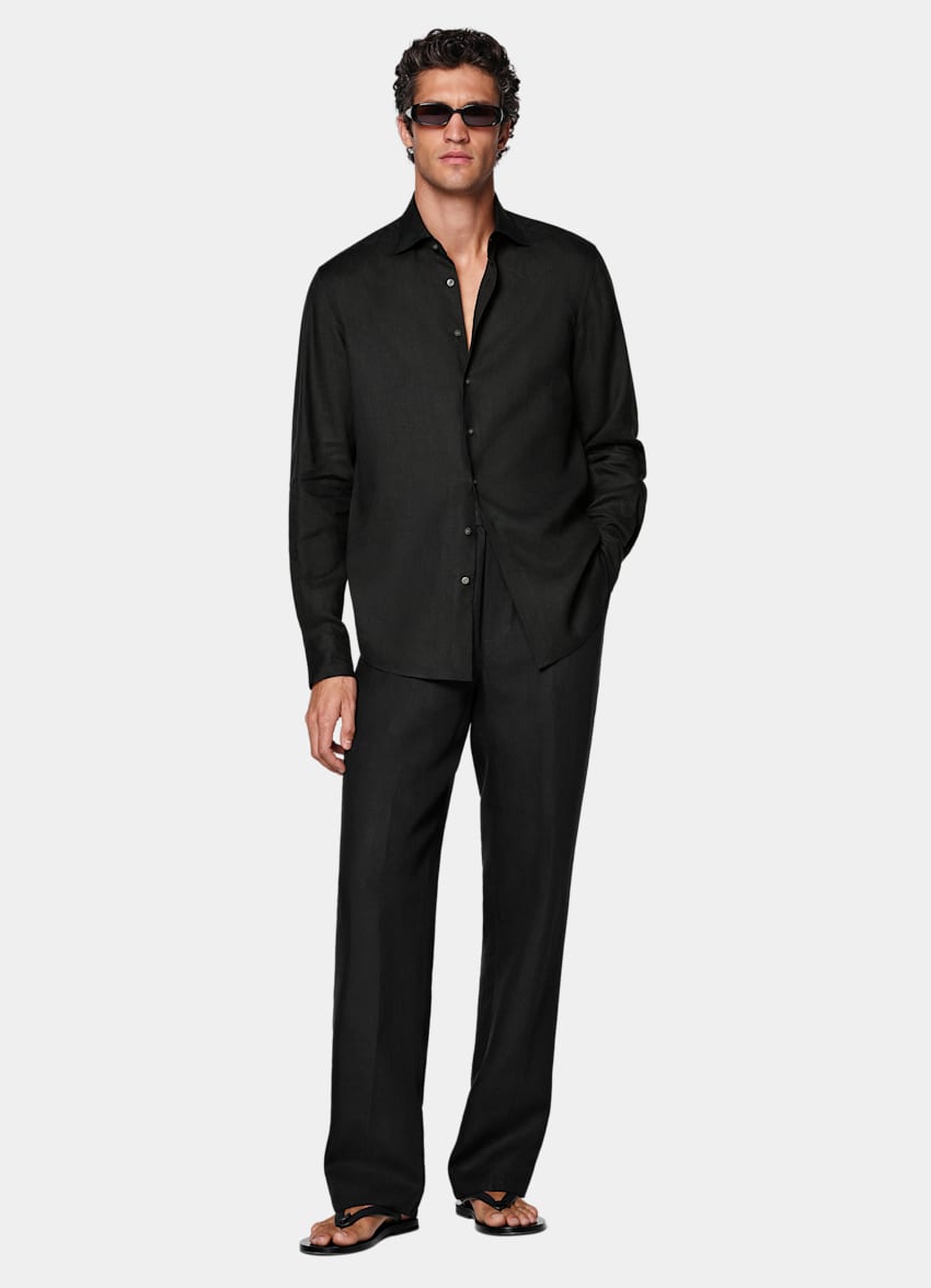 Black Linen Shirt