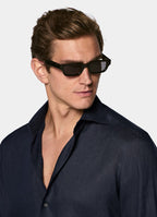 Navy Linen Shirt