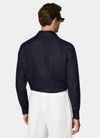 Navy Linen Shirt