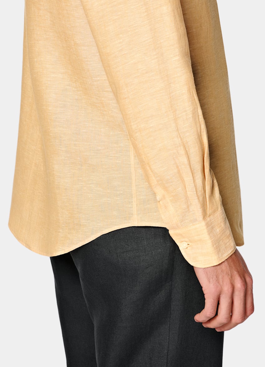 Orange Linen Shirt