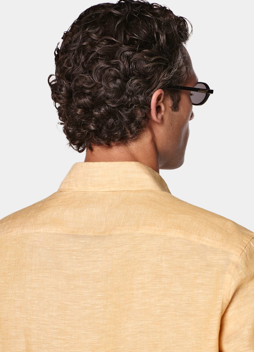 Orange Linen Shirt