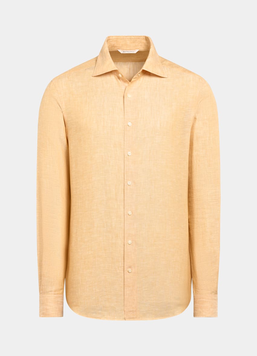 Orange Linen Shirt