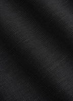 Black Viscose Linen Short Sleeve Shirt