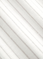 Light Grey Striped Linen Lyocell Short Sleeve Shirt
