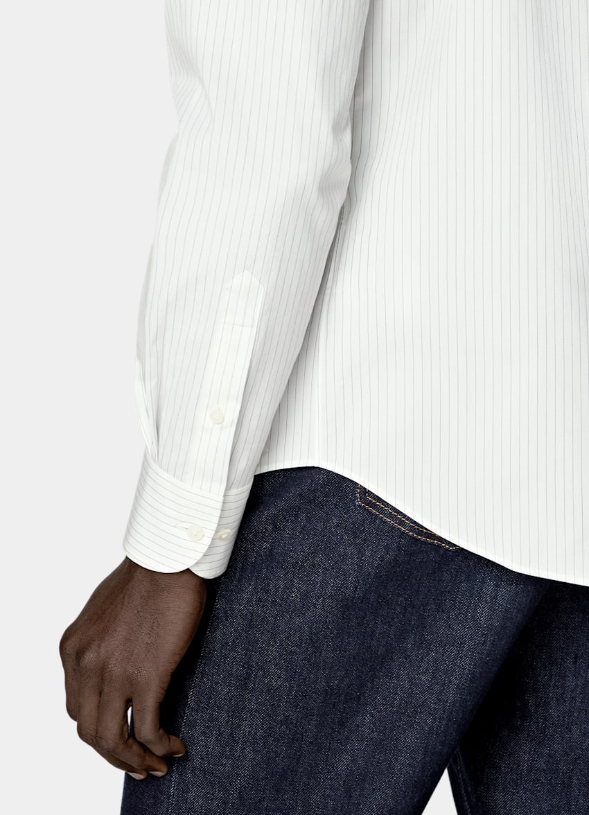Black Striped Cotton Shirt