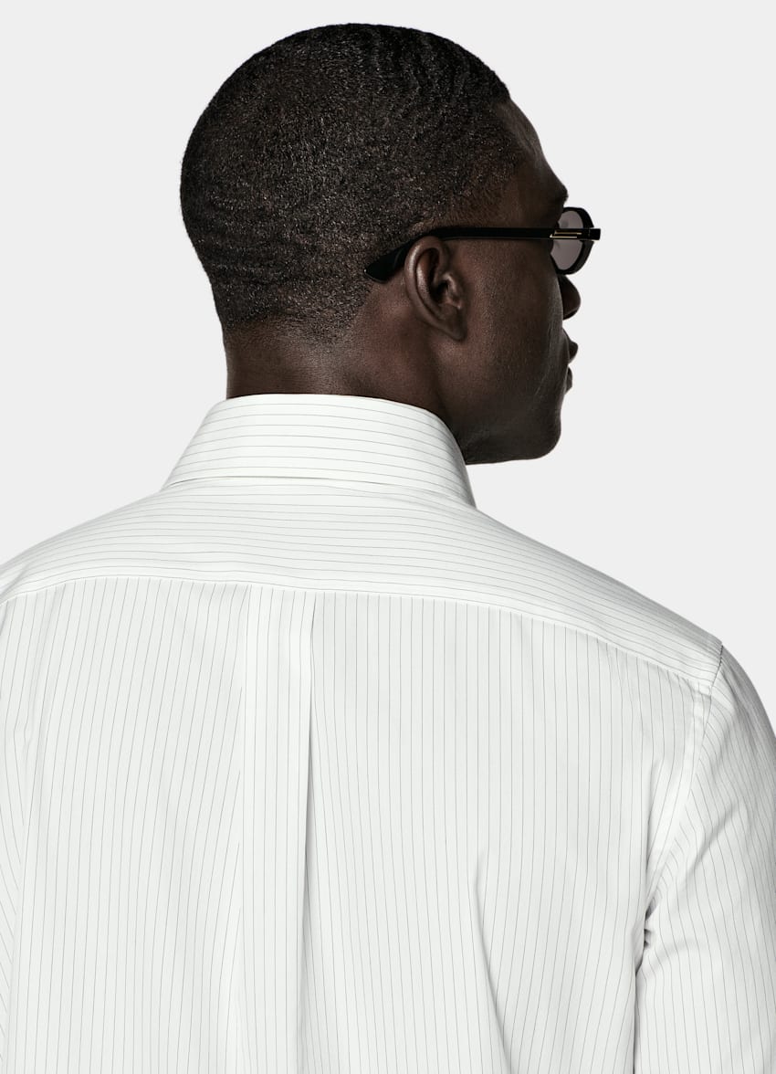 Black Striped Cotton Shirt