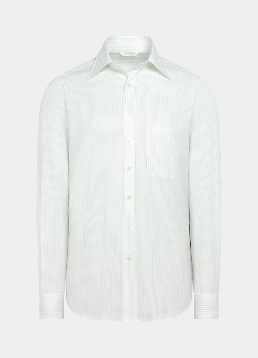 Black Striped Cotton Shirt