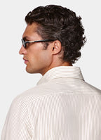 Light Brown Striped Lyocell Shirt