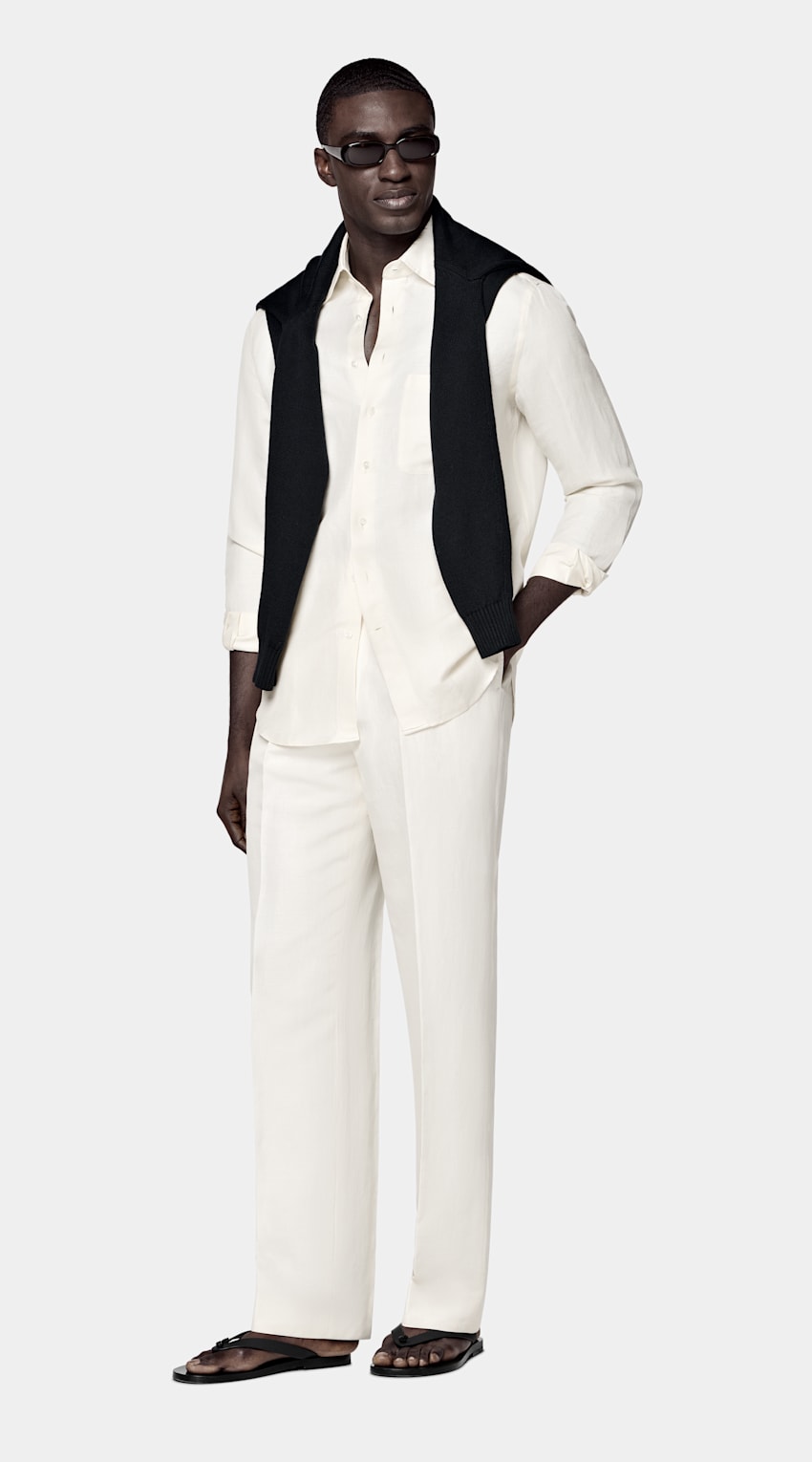 Off-White Linen Silk Overshirt