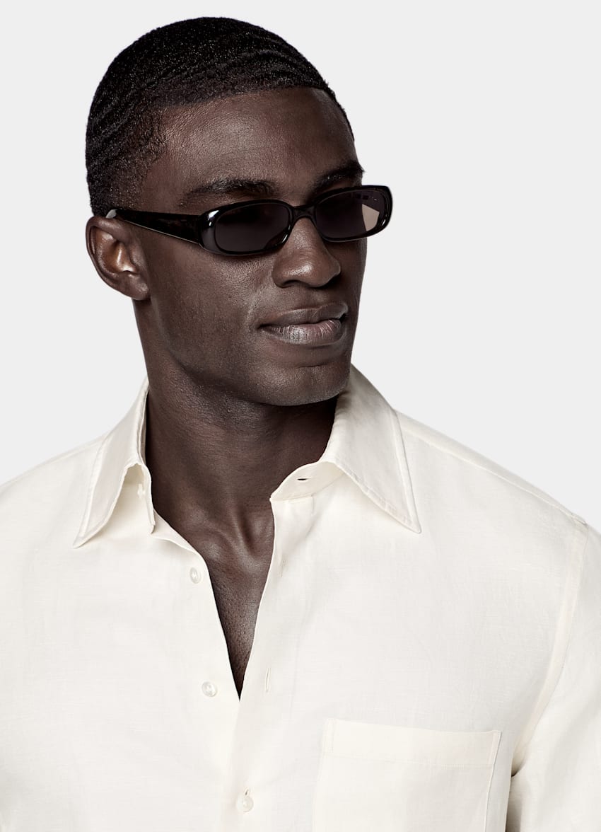 Off-White Linen Silk Overshirt