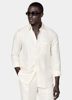 Off-White Linen Silk Overshirt
