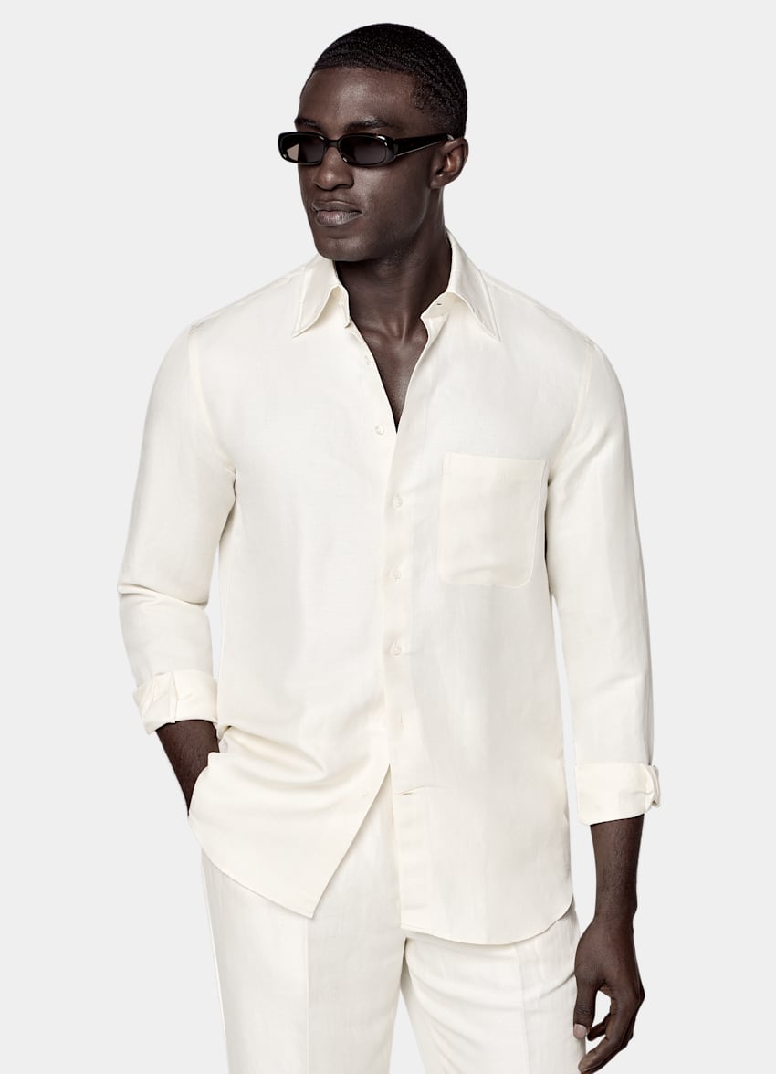 Off-White Linen Silk Overshirt