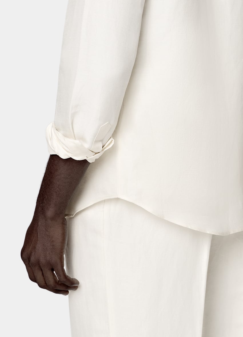 Off-White Linen Silk Overshirt