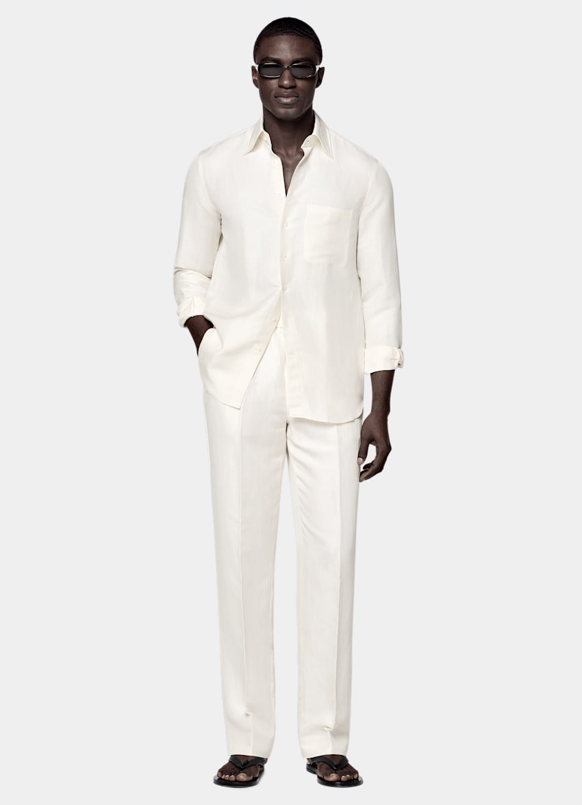 Off-White Linen Silk Overshirt