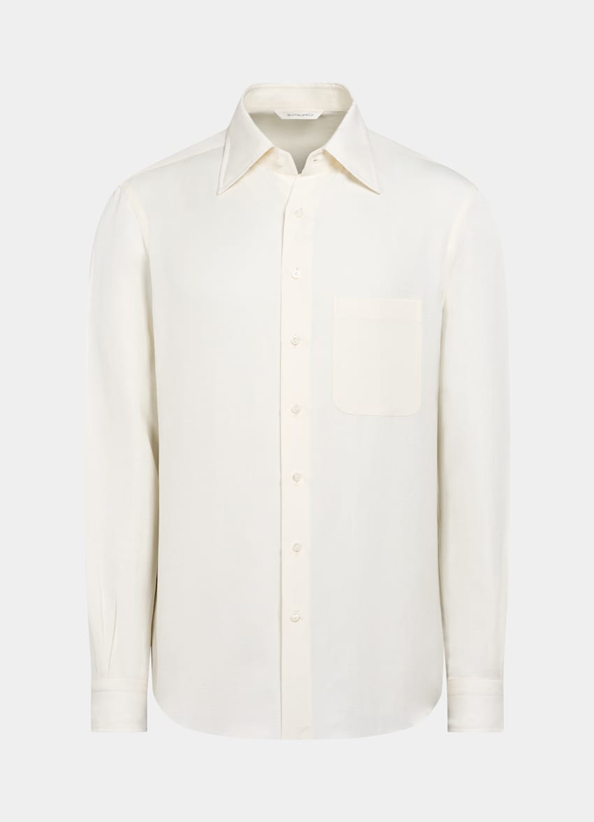 Off-White Linen Silk Overshirt