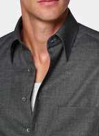 Dark Grey Wool Overshirt