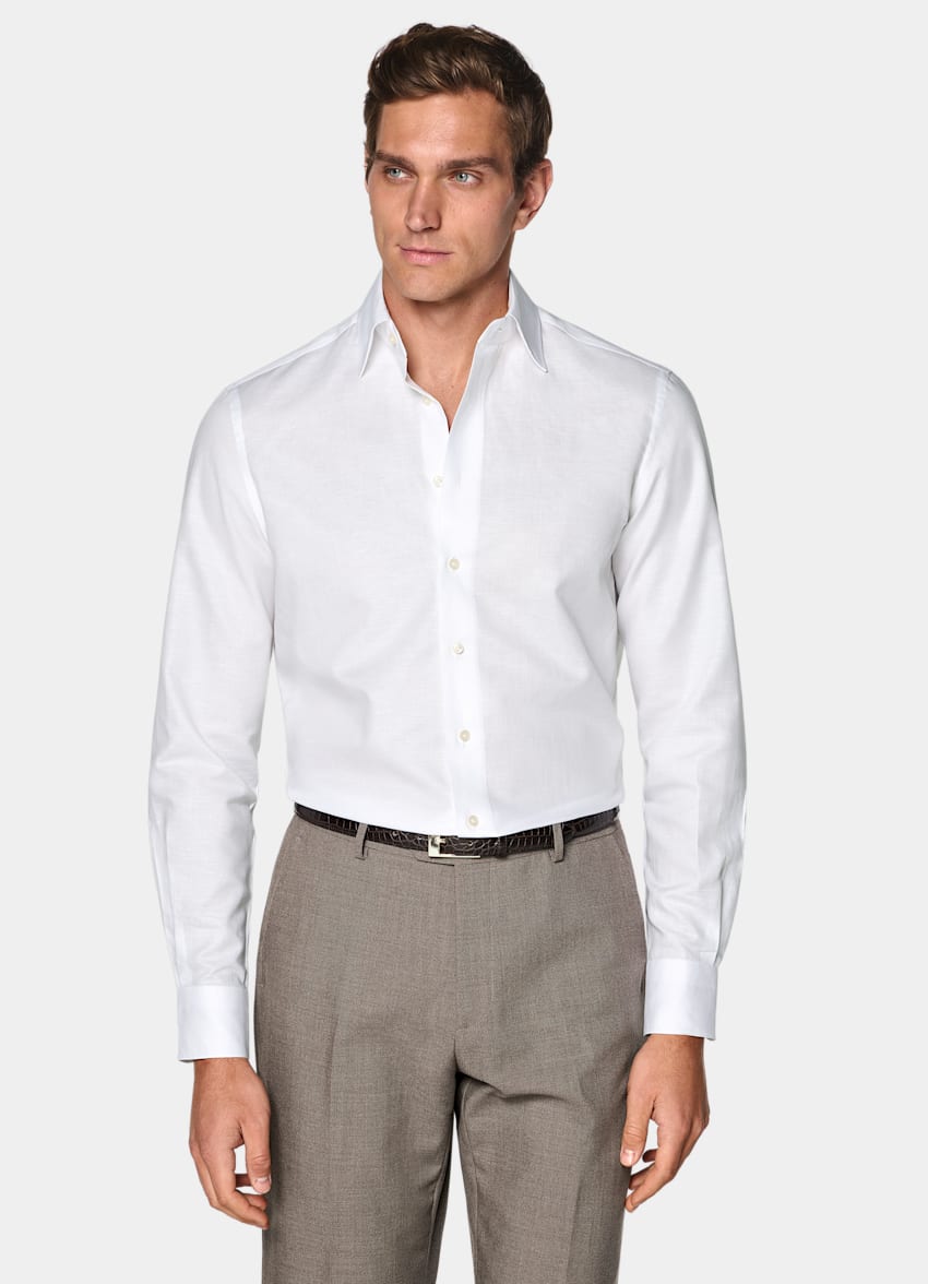 White Classic Collar Shirt