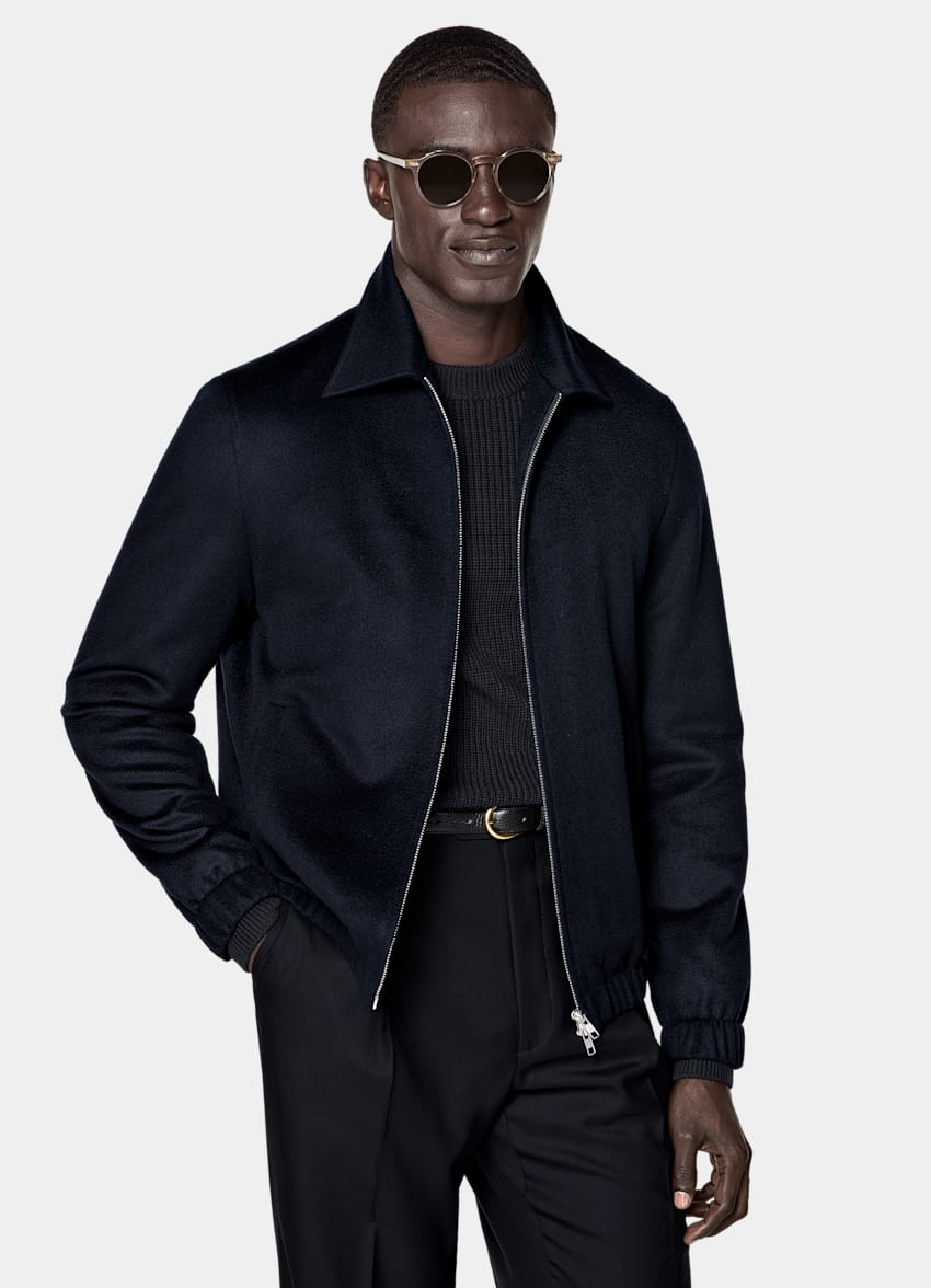 Navy Bomber Jacket