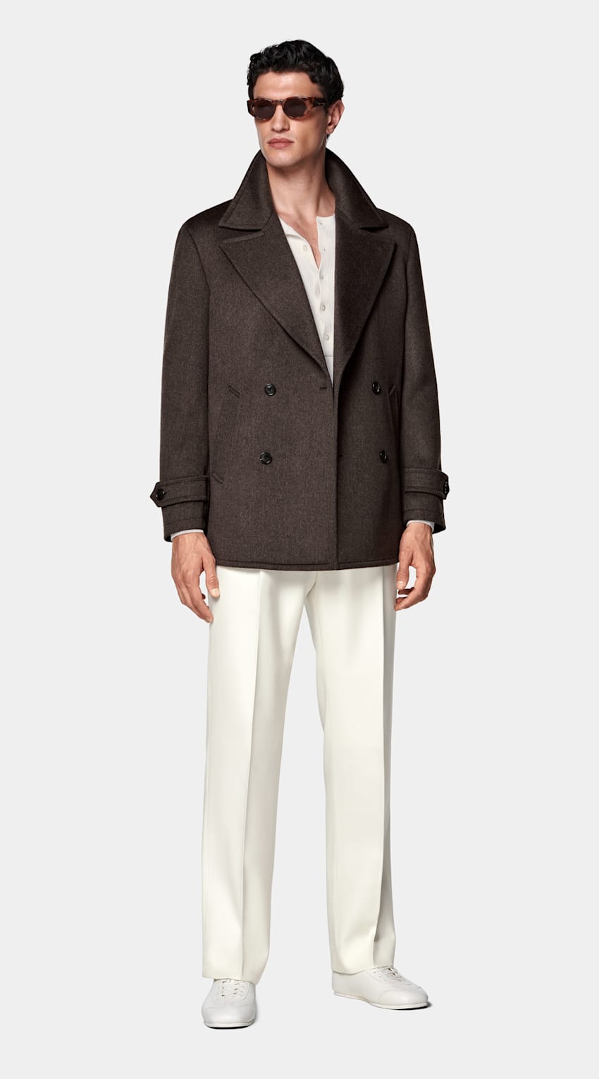 Dark Brown Peacoat