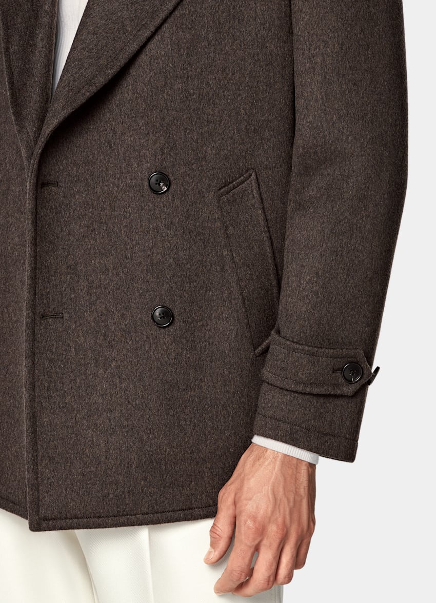 Dark Brown Peacoat