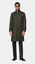 Green Relaxed Raglan Overcoat