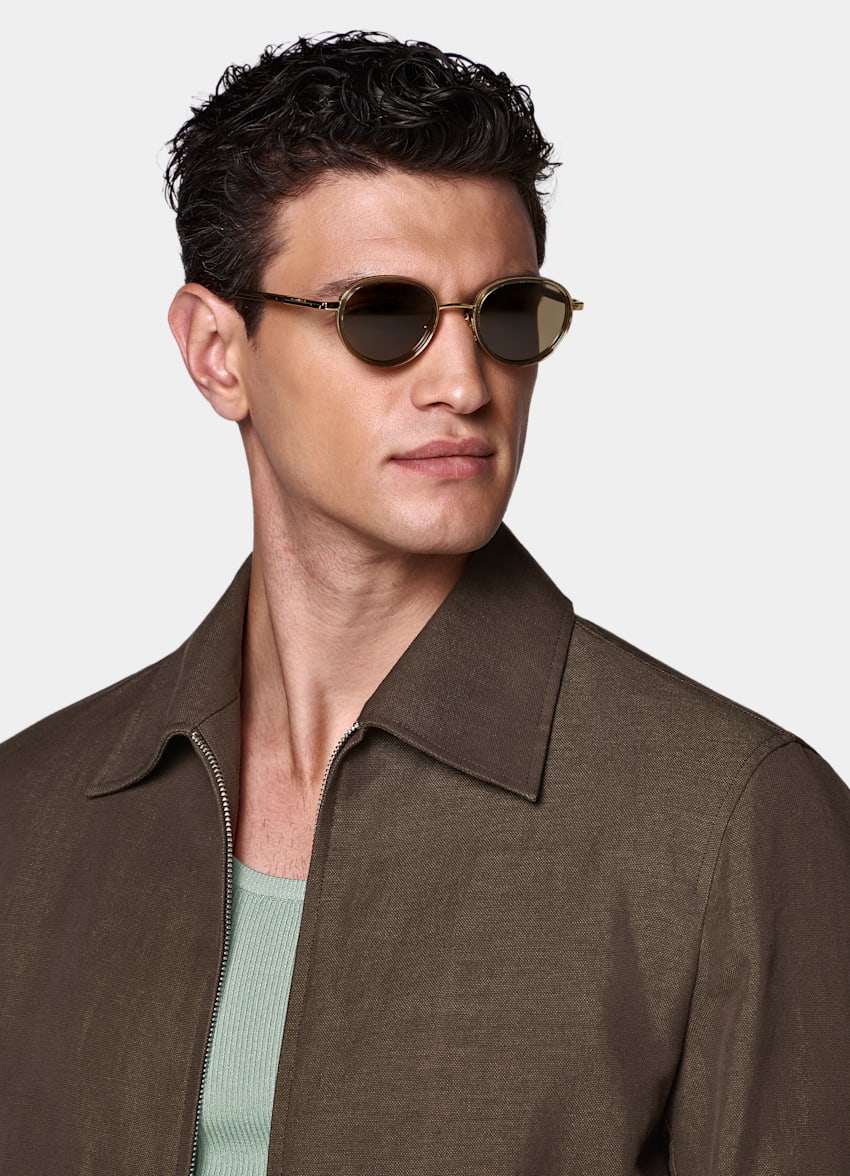 Dark Brown Bomber Jacket