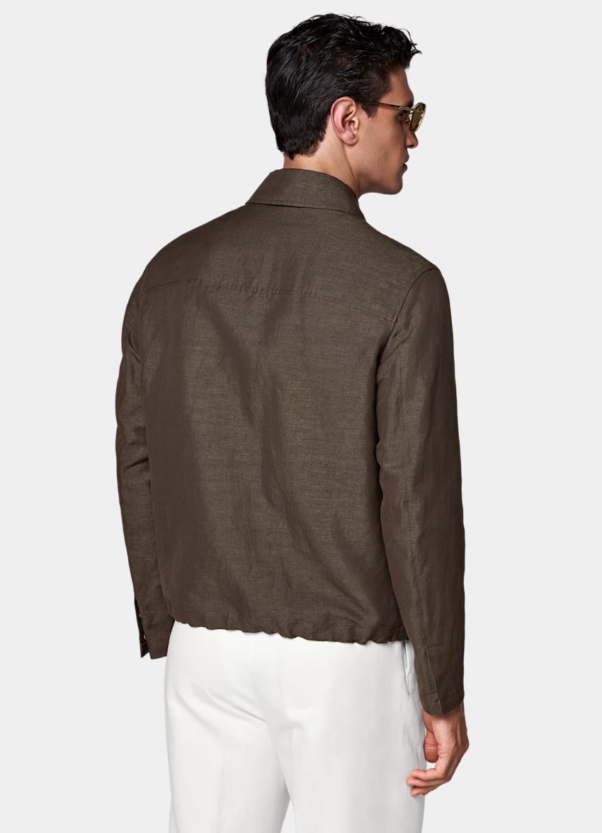 Dark Brown Bomber Jacket