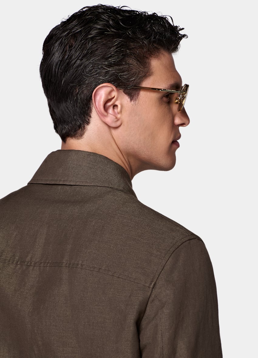 Dark Brown Bomber Jacket