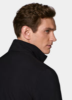 Black Reversible Bomber Jacket
