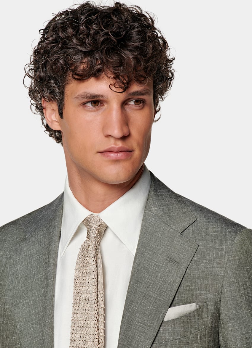 Light Green Tailored Fit Havana Suit