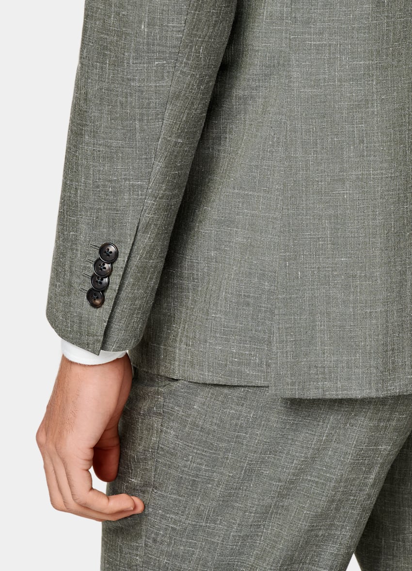 Light Green Tailored Fit Havana Suit