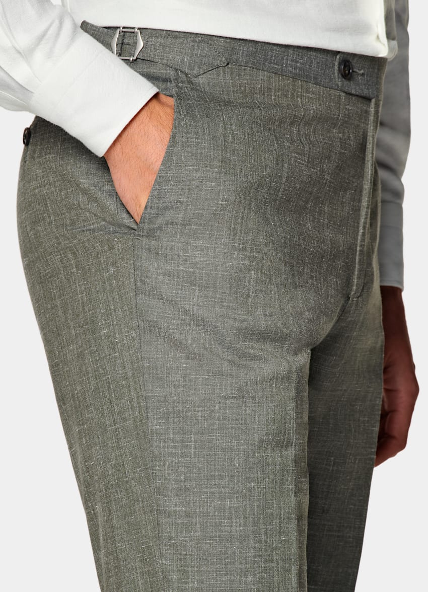 Light Green Tailored Fit Havana Suit