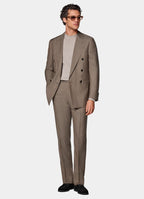 Taupe Herringbone Perennial Tailored Fit Havana Suit