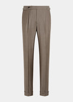 Taupe Herringbone Perennial Tailored Fit Havana Suit