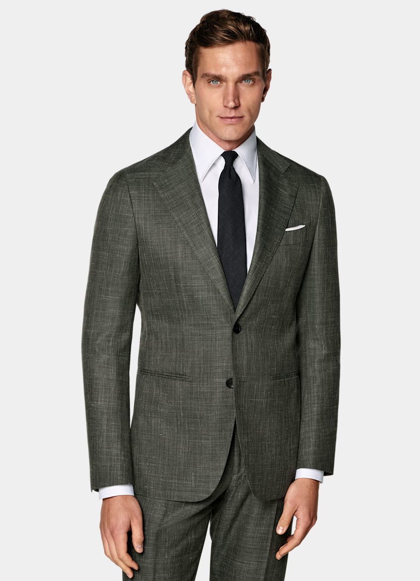 Dark Green Tailored Fit Havana Suit